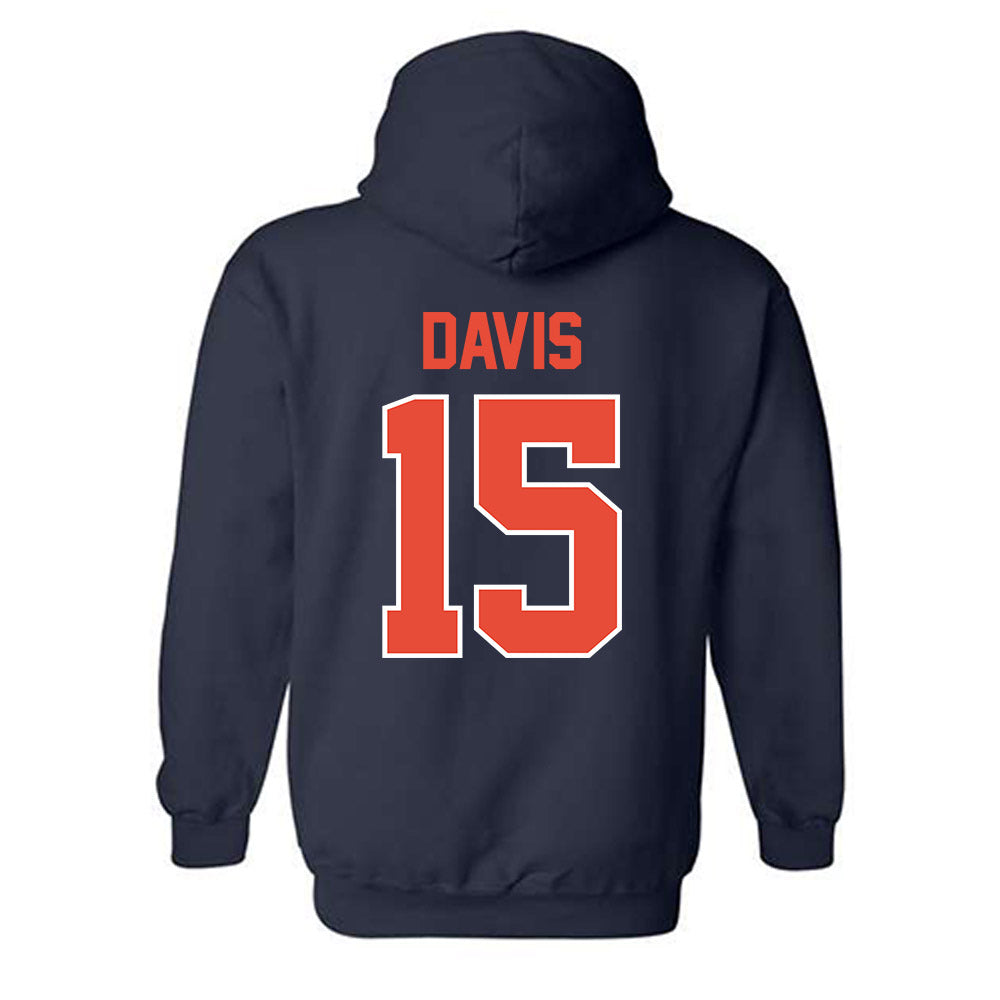 Illinois - NCAA Men's Basketball : Jake Davis - Classic Shersey Hooded Sweatshirt-1