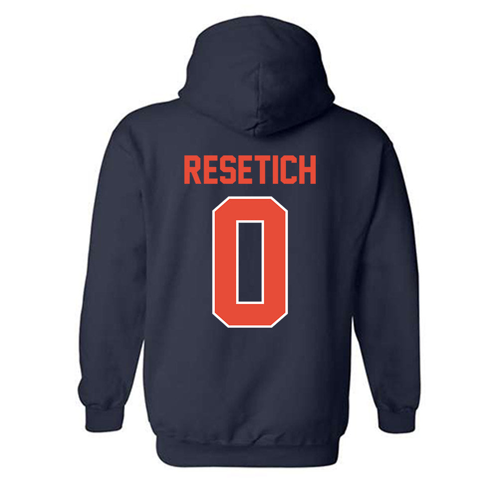 Illinois - NCAA Football : Mac Resetich - Classic Shersey Hooded Sweatshirt-1