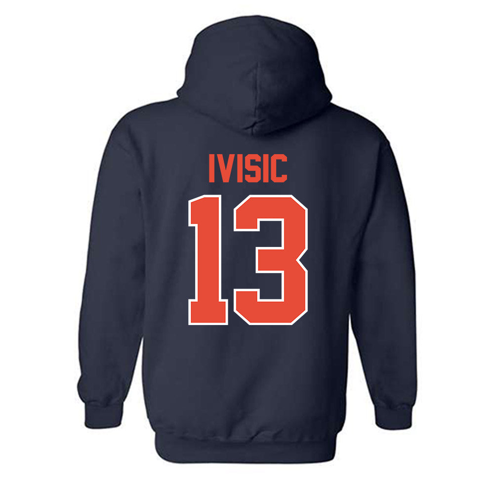 Illinois - NCAA Men's Basketball : Tomislav Ivisic - Classic Shersey Hooded Sweatshirt-1