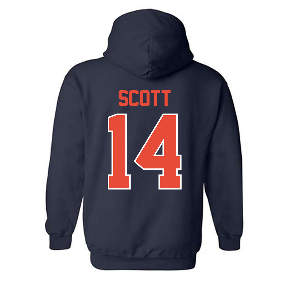 Illinois - NCAA Football : Xavier Scott - Classic Shersey Hooded Sweatshirt-1