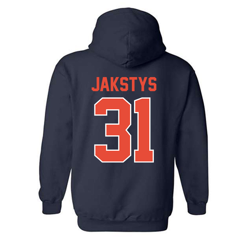 Illinois - NCAA Men's Basketball : Jason Jakstys - Classic Shersey Hooded Sweatshirt-1