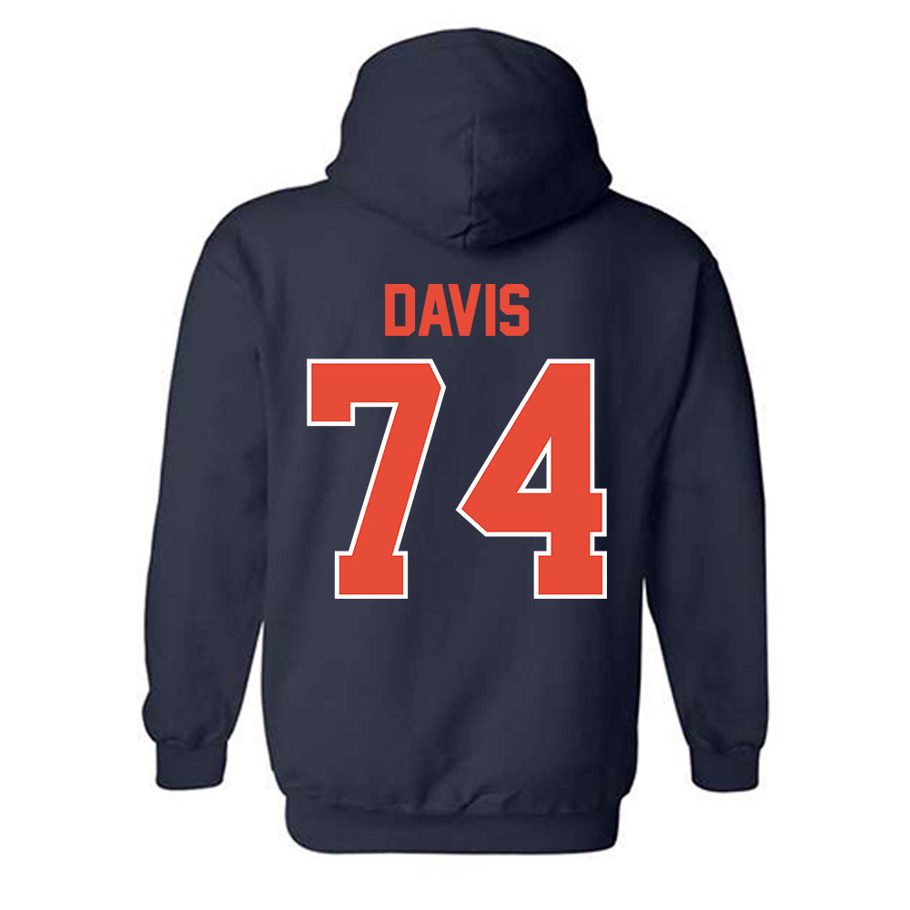 Illinois - NCAA Football : J.C. Davis - Classic Shersey Hooded Sweatshirt-1