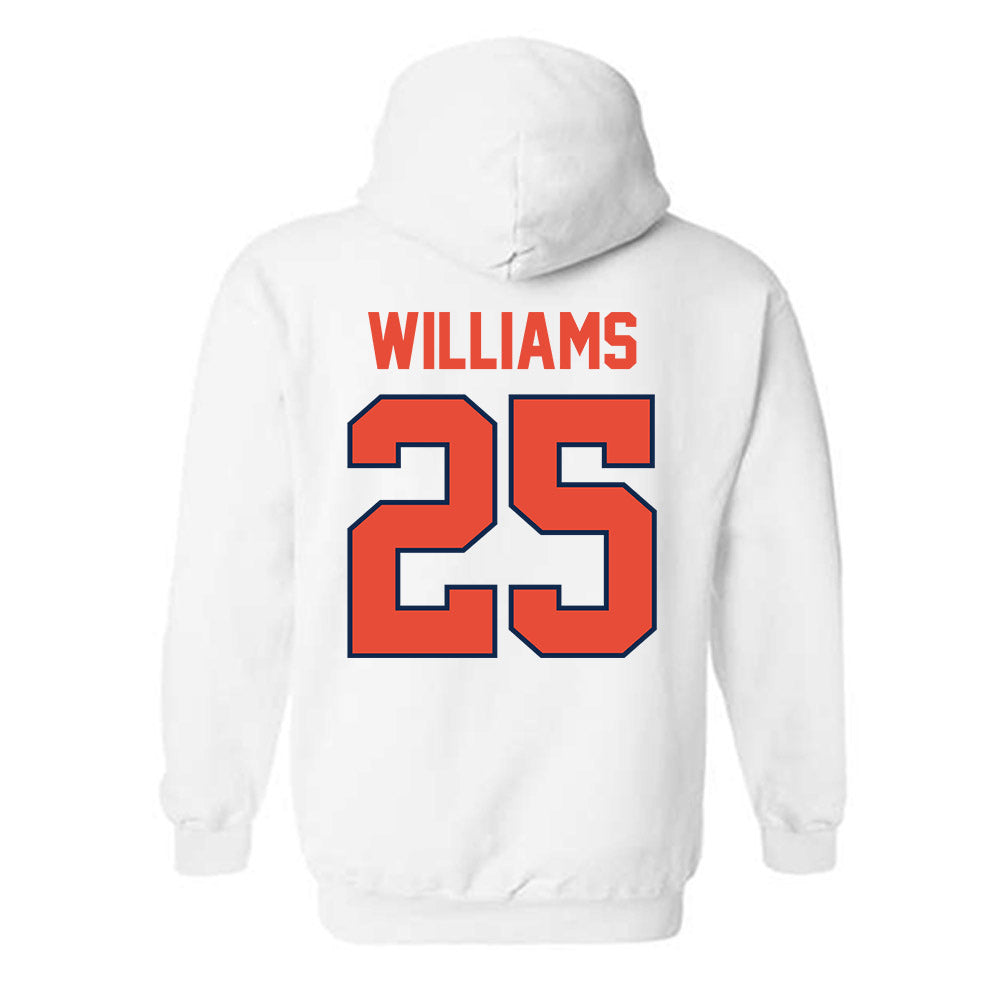 Illinois - NCAA Men's Basketball : Max Williams - Hooded Sweatshirt Classic Shersey