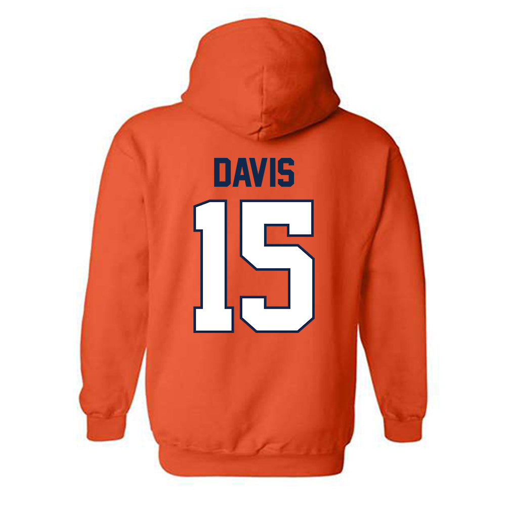 Illinois - NCAA Men's Basketball : Jake Davis - Classic Shersey Hooded Sweatshirt-1