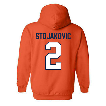 Illinois - NCAA Men's Basketball : Andrej Stojakovic - Classic Shersey Hooded Sweatshirt-1