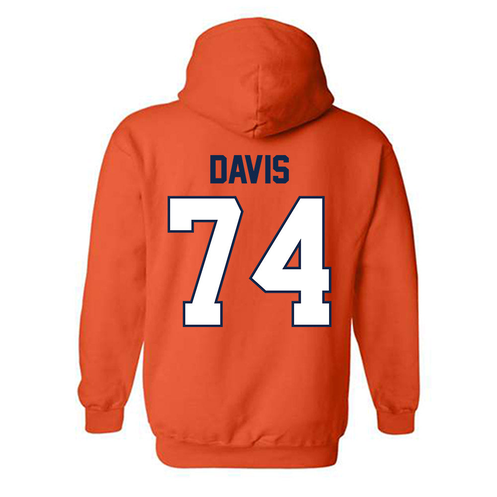Illinois - NCAA Football : J.C. Davis - Classic Shersey Hooded Sweatshirt-1