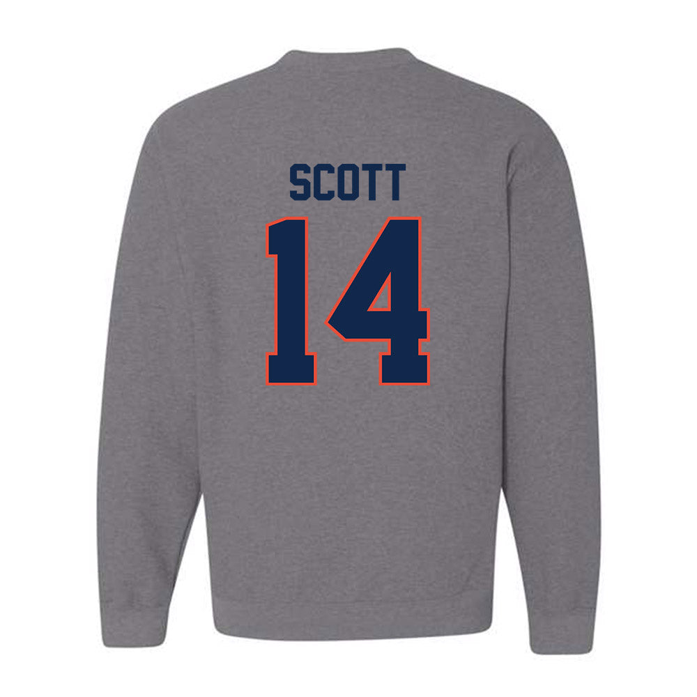 Illinois - NCAA Football : Xavier Scott - Crewneck Sweatshirt Classic Shersey