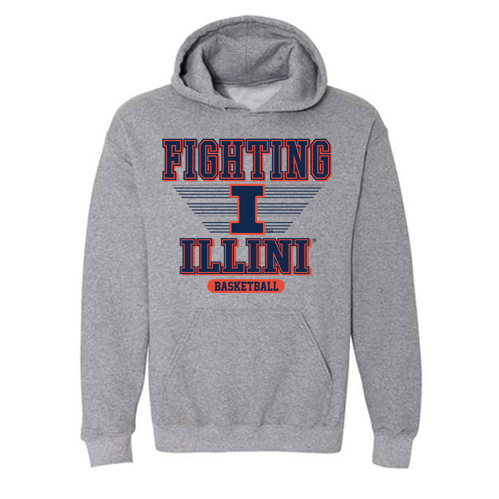 Illinois - NCAA Men's Basketball : Justin Harmon - Hooded Sweatshirt Classic Shersey