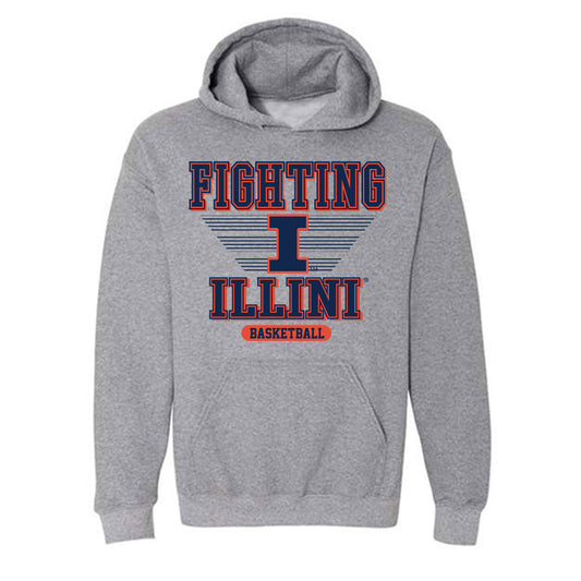 Illinois - NCAA Men's Basketball : Justin Harmon - Hooded Sweatshirt Classic Shersey