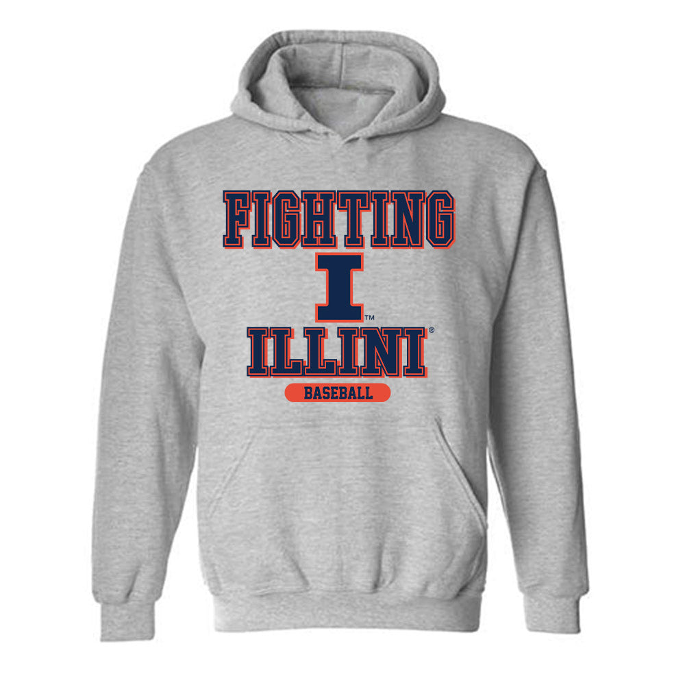 Illinois - NCAA Baseball : Ryan Johnson - Classic Shersey Hooded Sweatshirt-0