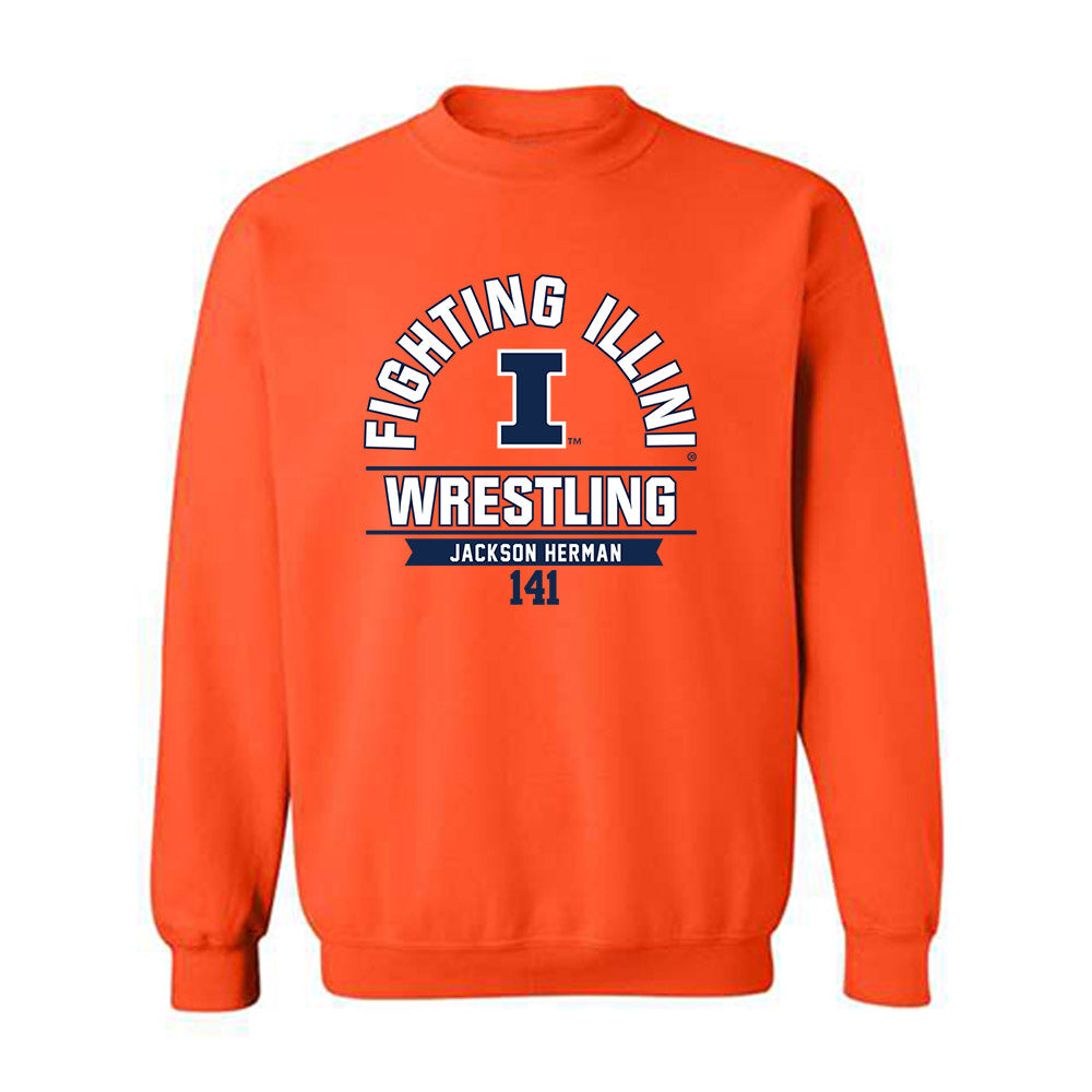 Illinois - NCAA Wrestling : Jackson Herman - Classic Fashion Shersey Crewneck Sweatshirt-0