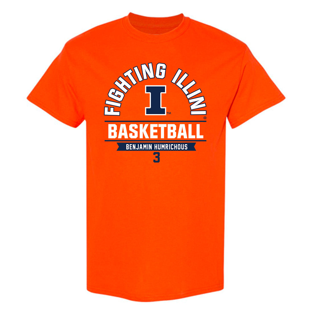 Illinois - NCAA Men's Basketball : Benjamin Humrichous - Classic Fashion Shersey T-Shirt-0