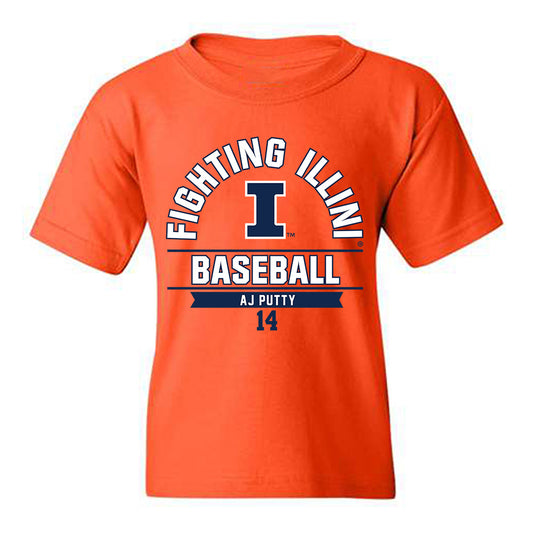 Illinois - NCAA Baseball : Aj Putty - Classic Fashion Shersey Youth T-Shirt-0