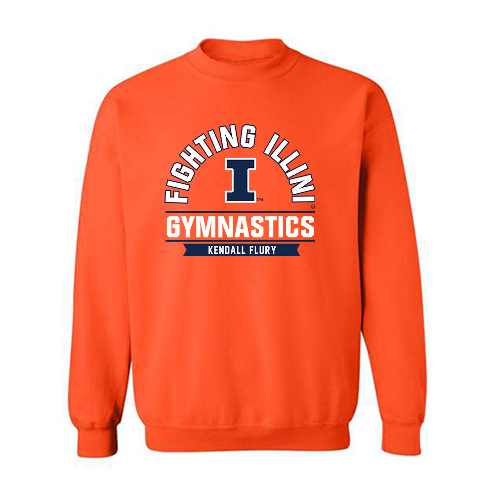 Illinois - NCAA Women's Gymnastics : Kendall Flury - Classic Fashion Shersey Crewneck Sweatshirt