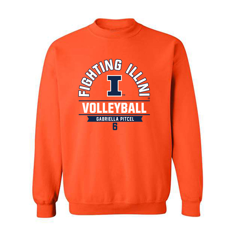 Illinois - NCAA Women's Volleyball : Gabriella Pitcel - Classic Fashion Shersey Crewneck Sweatshirt-0