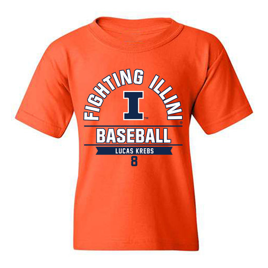 Illinois - NCAA Baseball : Lucas Krebs - Classic Fashion Shersey Youth T-Shirt-0