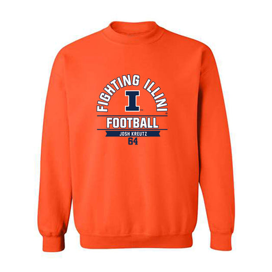 Illinois - NCAA Football : Josh Kreutz - Crewneck Sweatshirt Classic Fashion Shersey