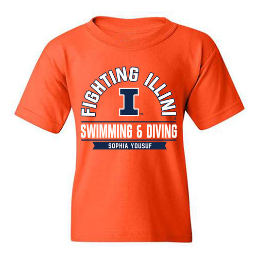 Illinois - NCAA Women's Swimming & Diving : Sophia Yousuf - Classic Fashion Shersey Youth T-Shirt-0