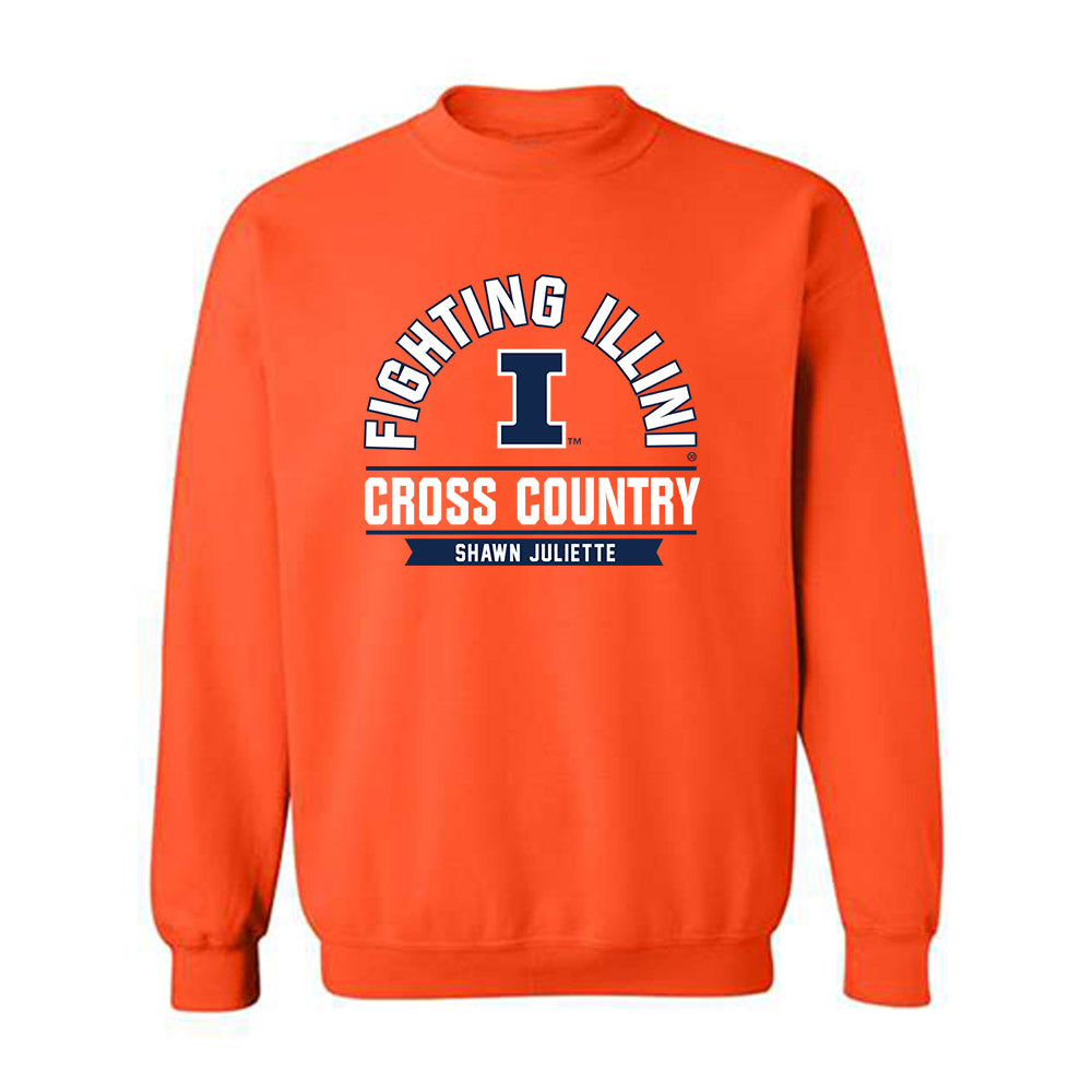 Illinois - NCAA Men's Cross Country : Shawn Juliette - Classic Fashion Shersey Crewneck Sweatshirt