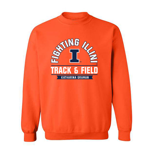 Illinois - NCAA Women's Track & Field : Katharina Graman - Classic Fashion Shersey Crewneck Sweatshirt-0