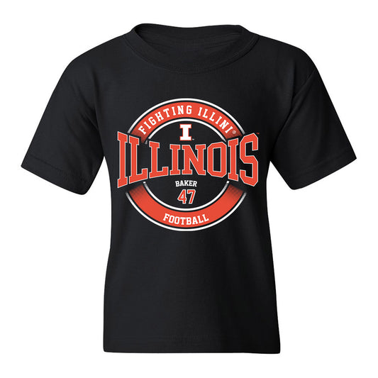 Illinois - NCAA Football : Easton Baker - Classic Fashion Shersey Youth T-Shirt