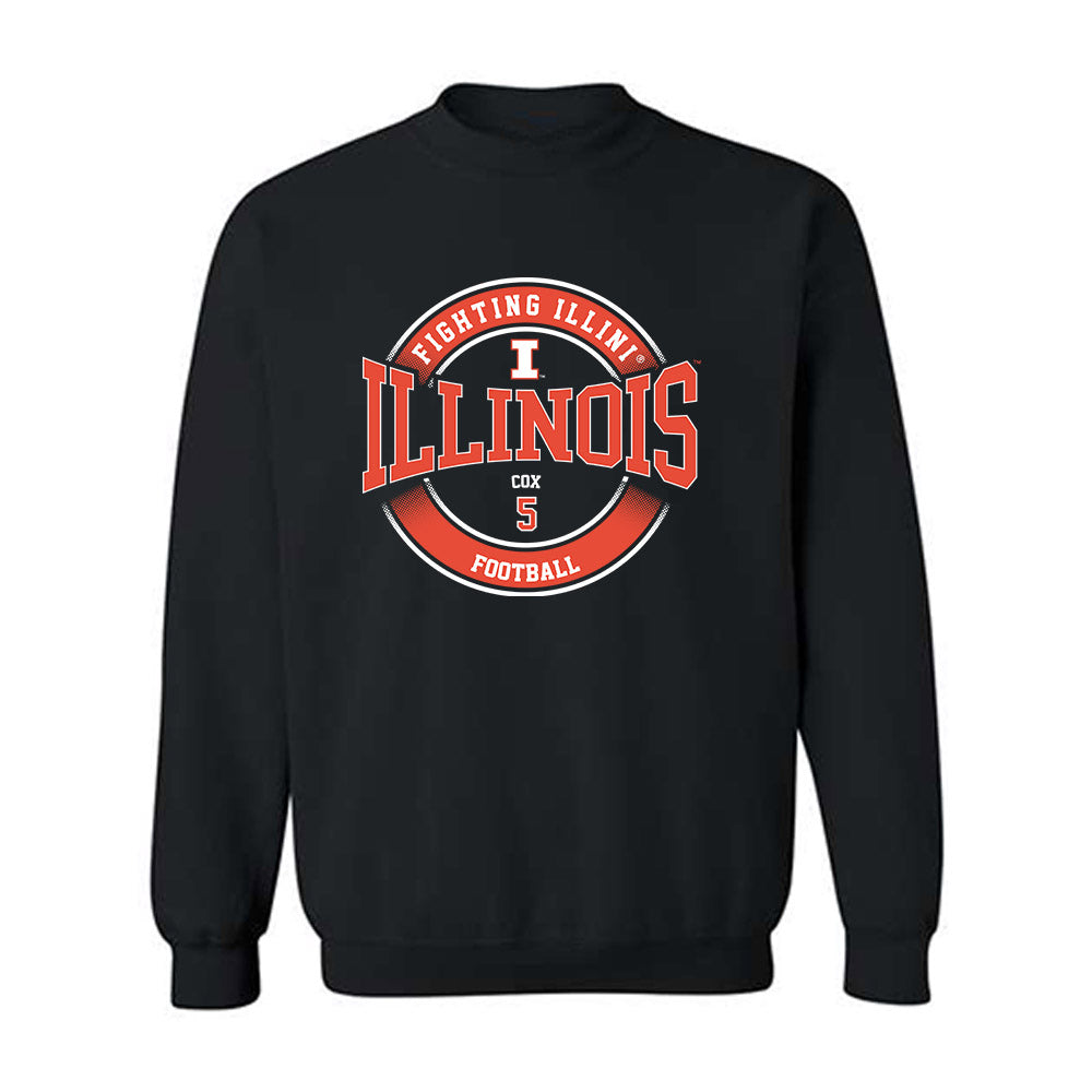 Illinois - NCAA Football : Torrie Cox - Classic Fashion Shersey Crewneck Sweatshirt