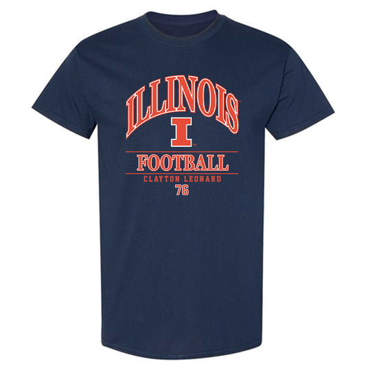 Illinois - NCAA Football : Clayton Leonard - T-Shirt Classic Fashion Shersey