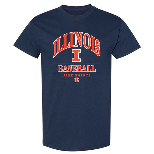 Illinois - NCAA Baseball : Jake Swartz - Classic Fashion Shersey T-Shirt