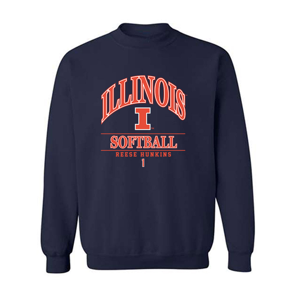 Illinois - NCAA Softball : Reese Hunkins - Crewneck Sweatshirt Classic Fashion Shersey