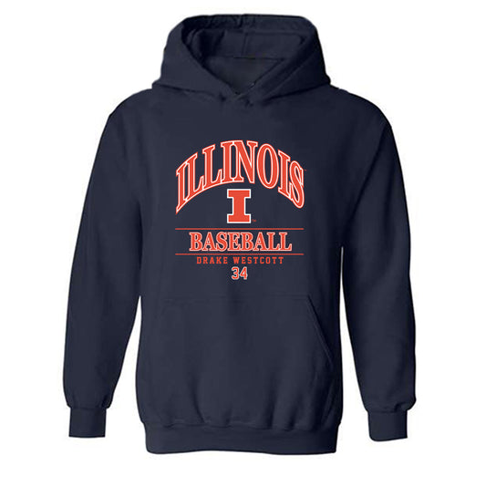 Illinois - NCAA Baseball : Drake Westcott - Hooded Sweatshirt Classic Fashion Shersey