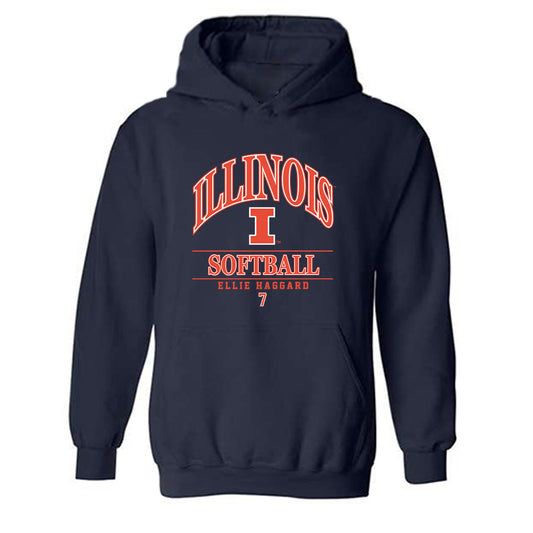 Illinois - NCAA Softball : Ellie Haggard - Classic Fashion Shersey Hooded Sweatshirt-0