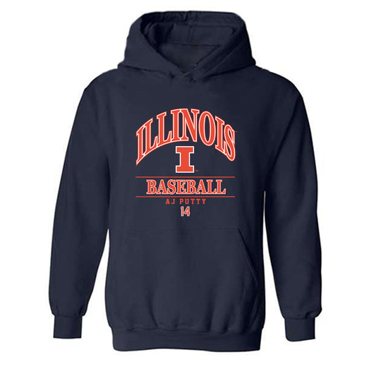 Illinois - NCAA Baseball : Aj Putty - Classic Fashion Shersey Hooded Sweatshirt-0