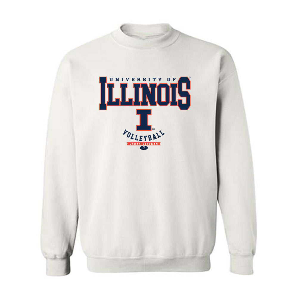 Illinois - NCAA Women's Volleyball : Sarah Bingham - Crewneck Sweatshirt Classic Fashion Shersey