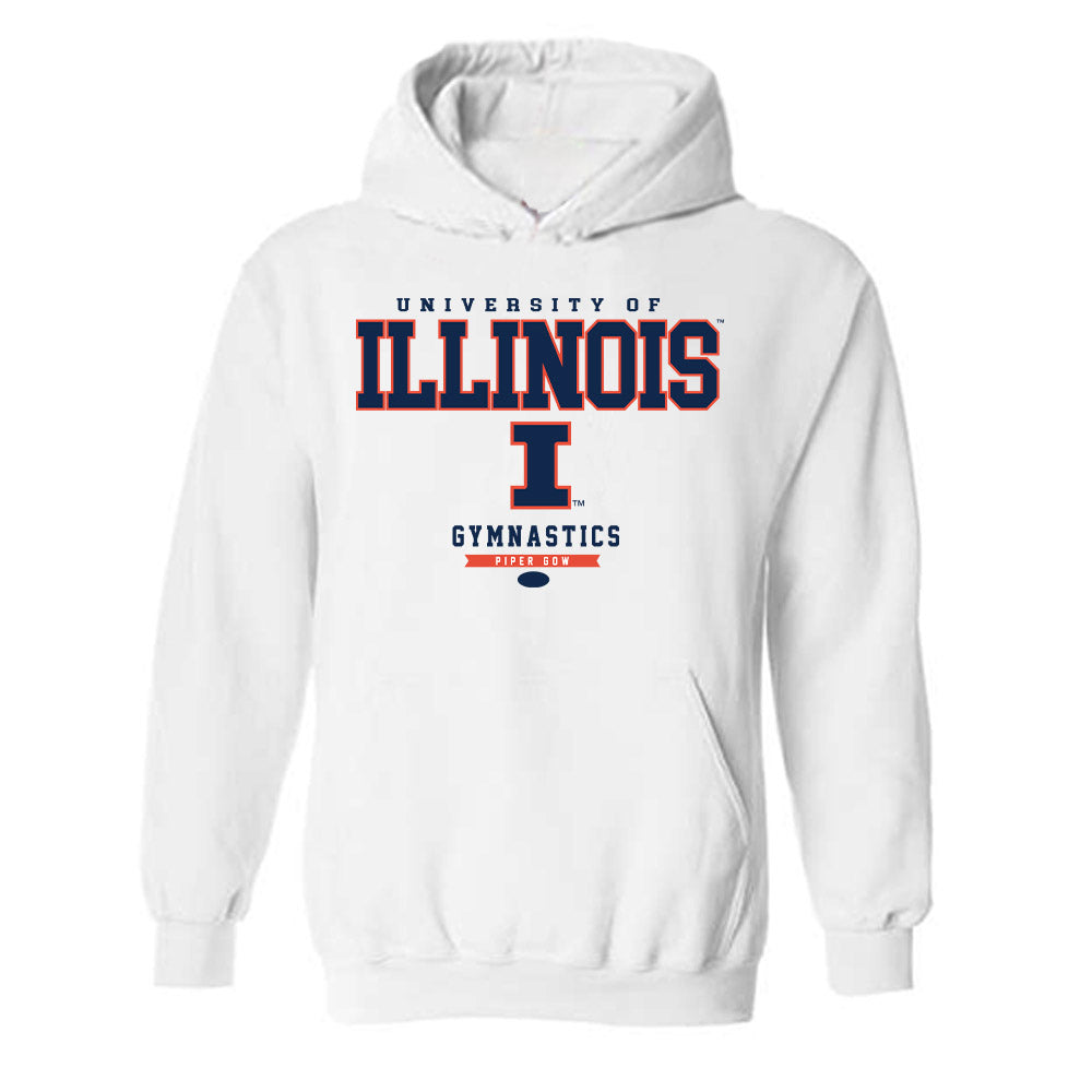 Illinois - NCAA Women's Gymnastics : Piper Gow - Classic Fashion Shersey Hooded Sweatshirt-0