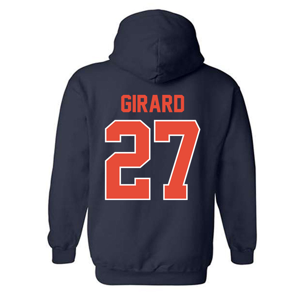 Illinois - NCAA Baseball : Nolan Girard - Sports Shersey Hooded Sweatshirt-1