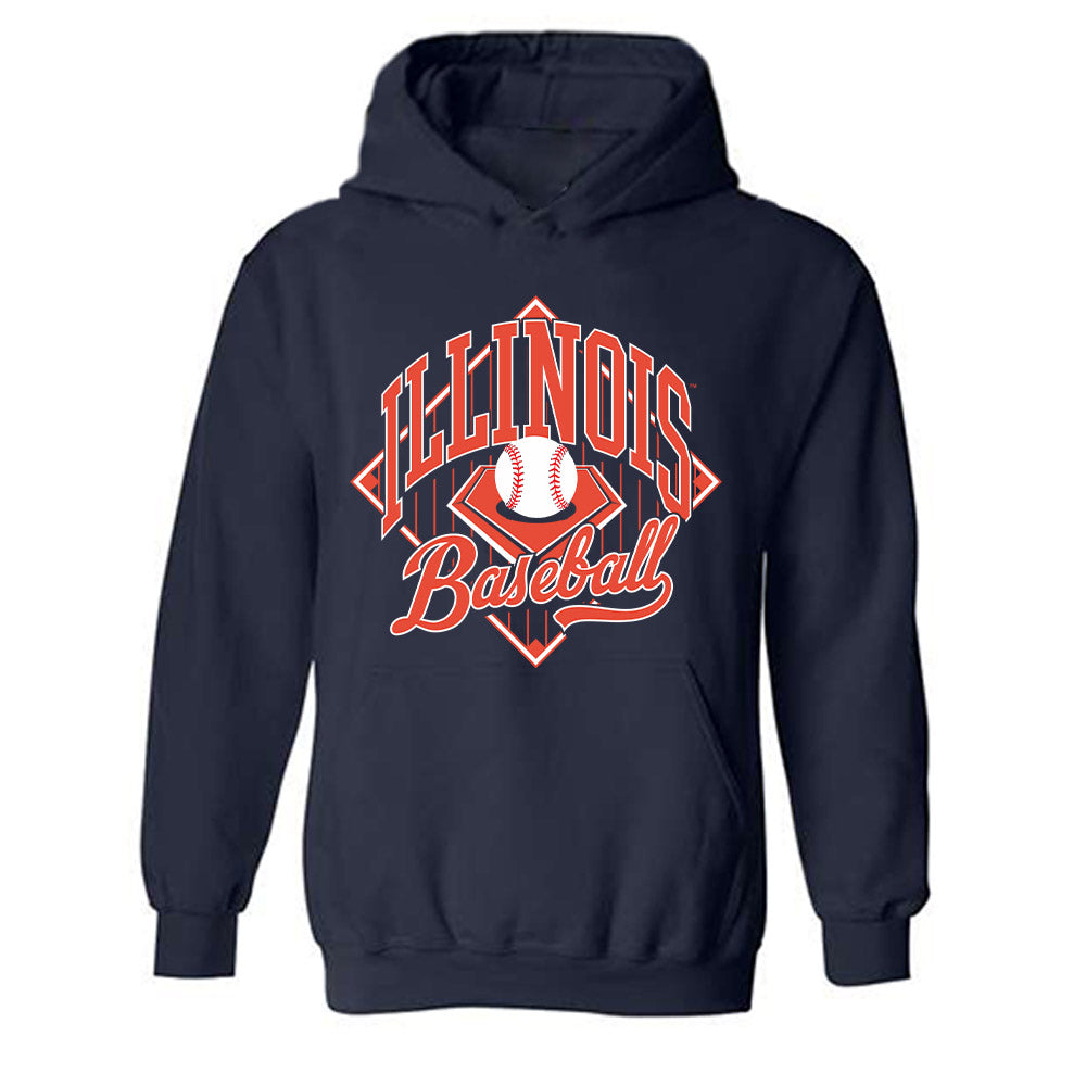 Illinois - NCAA Baseball : Tylet Schmitt - Sports Shersey Hooded Sweatshirt-0