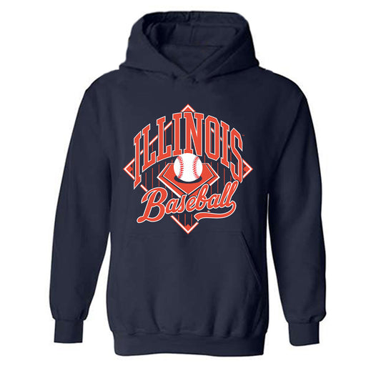 Illinois - NCAA Baseball : Jake Swartz - Sports Shersey Hooded Sweatshirt