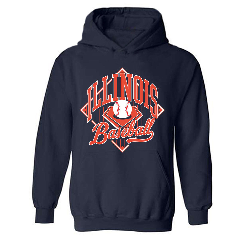 Illinois - NCAA Baseball : Collin Jennings - Hooded Sweatshirt Sports Shersey