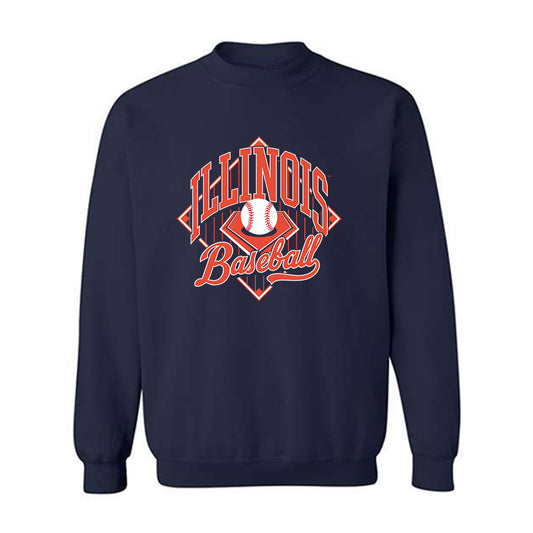 Illinois - NCAA Baseball : Ryan Johnson - Sports Shersey Crewneck Sweatshirt-0