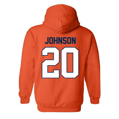Illinois - NCAA Baseball : Ryan Johnson - Sports Shersey Hooded Sweatshirt-1
