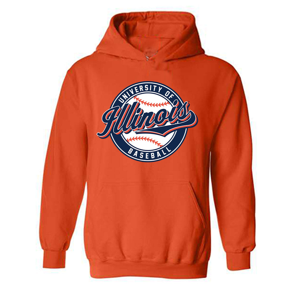 Illinois - NCAA Baseball : Ryan Johnson - Sports Shersey Hooded Sweatshirt-0