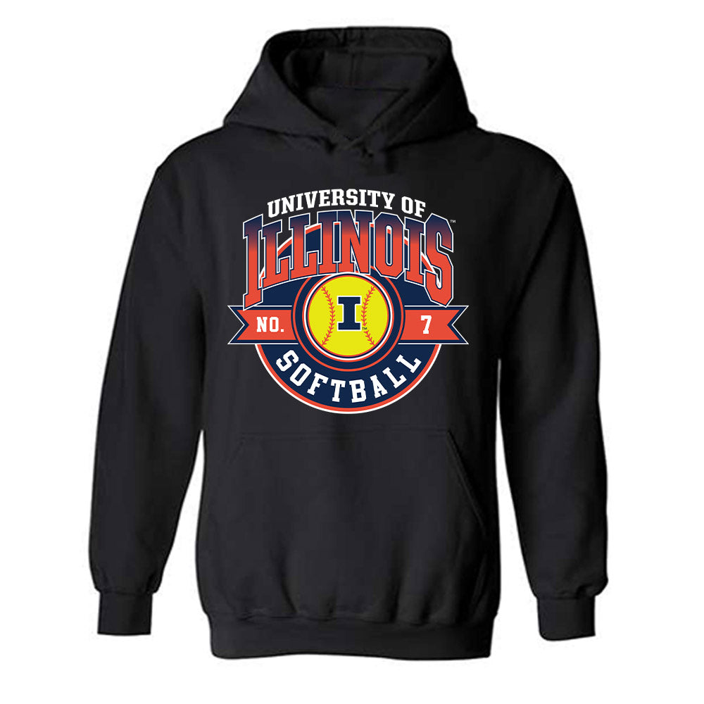 Illinois - NCAA Softball : Ellie Haggard - Sports Shersey Hooded Sweatshirt-0