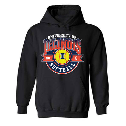 Illinois - NCAA Softball : Keirys Click - Sports Shersey Hooded Sweatshirt-0