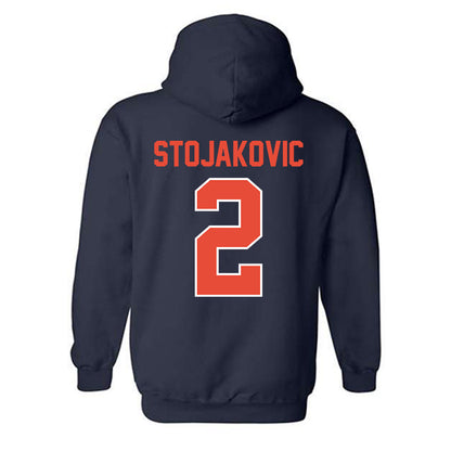 Illinois - NCAA Men's Basketball : Andrej Stojakovic - Sports Shersey Hooded Sweatshirt-1