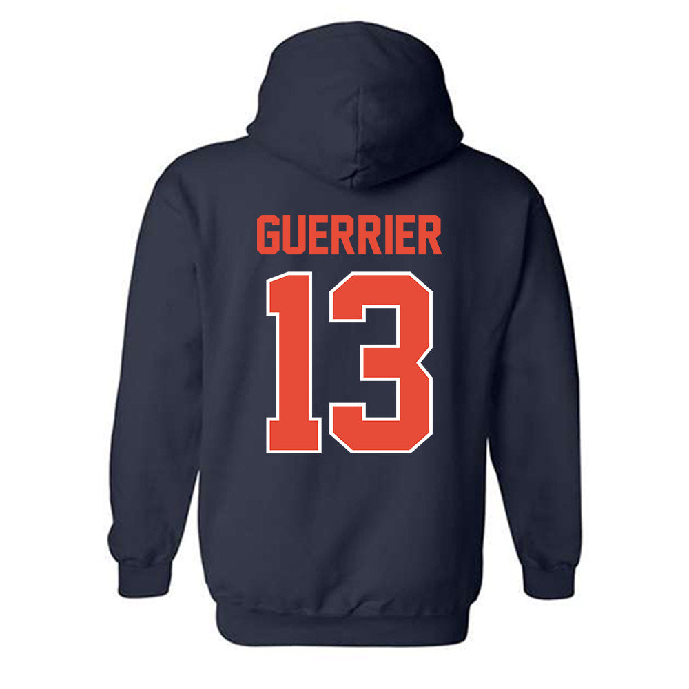 Illinois - NCAA Men's Basketball : Quincy Guerrier - Hooded Sweatshirt Sports Shersey