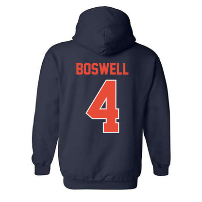 Illinois - NCAA Men's Basketball : Kylan Boswell - Sports Shersey Hooded Sweatshirt-1