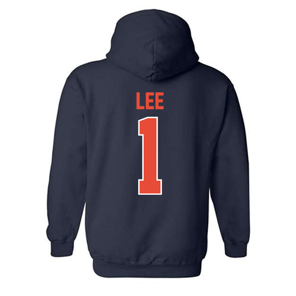 Illinois - NCAA Men's Basketball : Brandon Lee - Sports Shersey Hooded Sweatshirt-1