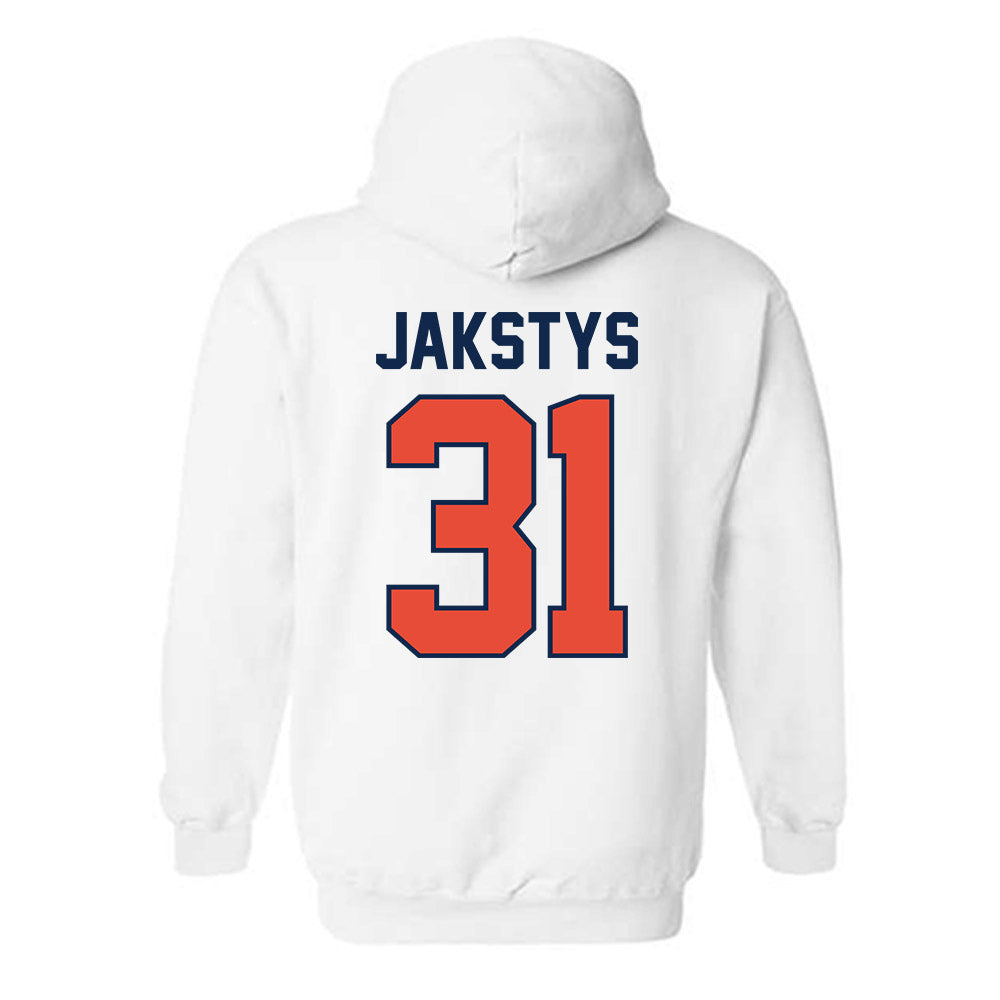 Illinois - NCAA Men's Basketball : Jason Jakstys - Sports Shersey Hooded Sweatshirt-1