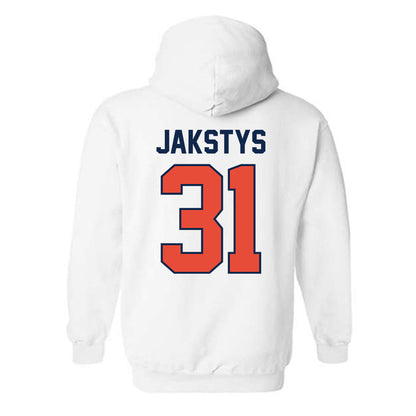 Illinois - NCAA Men's Basketball : Jason Jakstys - Sports Shersey Hooded Sweatshirt-1