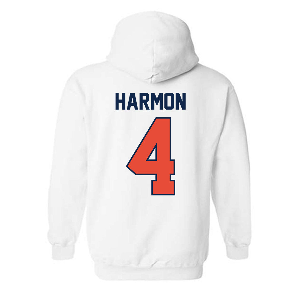 Illinois - NCAA Men's Basketball : Justin Harmon - Hooded Sweatshirt Sports Shersey